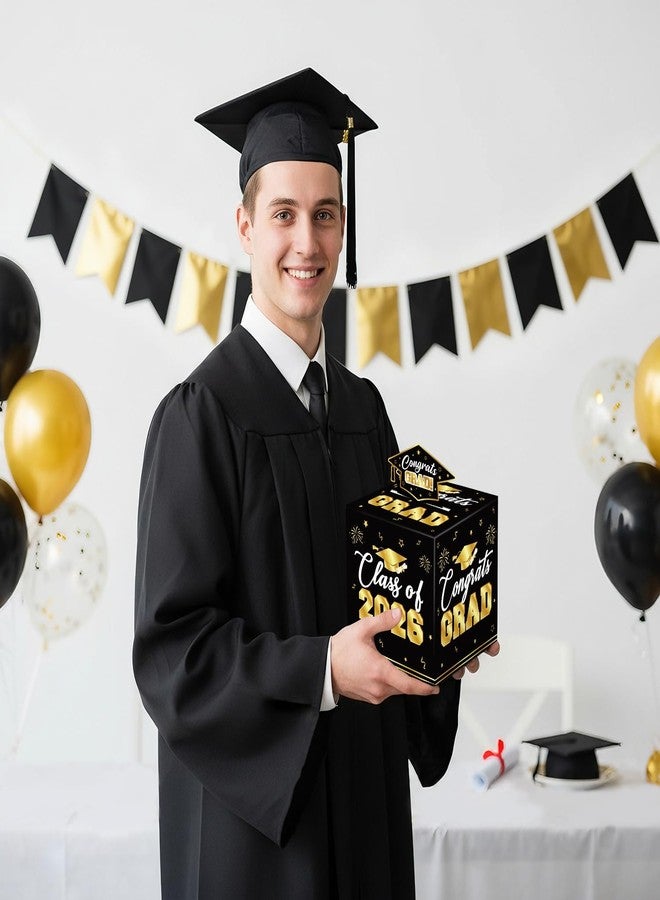 Actilize 2026 Graduation Money Box Black, Class of 2026 Cash Gift Box, Graduation Party Money Holder Box, Congrats Grad Decorations for High School & College - Image 4