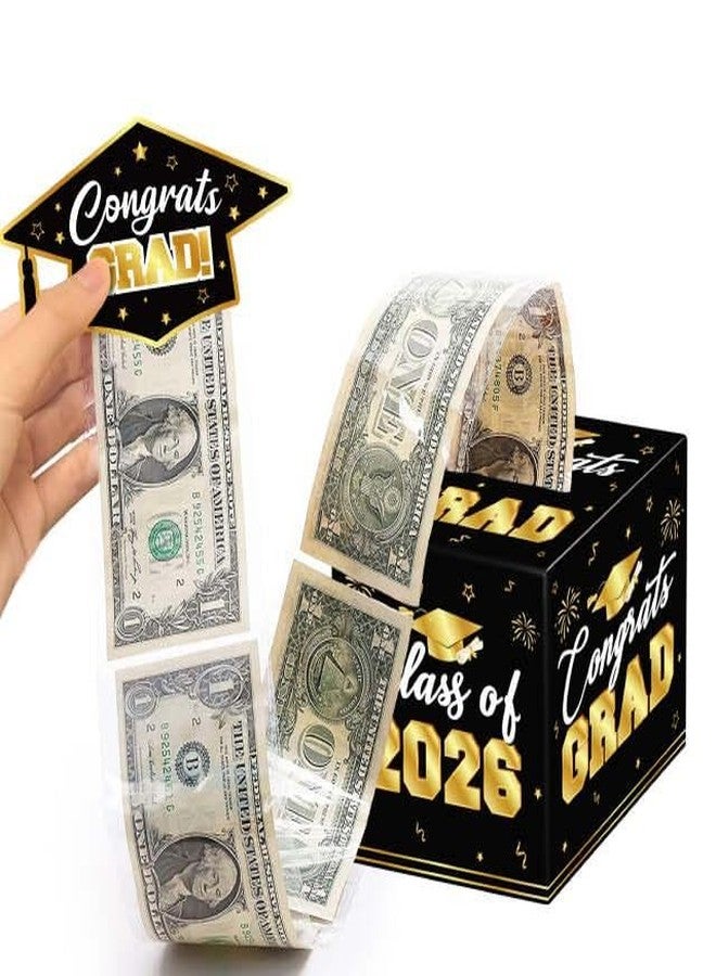 Actilize 2026 Graduation Money Box Black, Class of 2026 Cash Gift Box, Graduation Party Money Holder Box, Congrats Grad Decorations for High School & College - Image 1