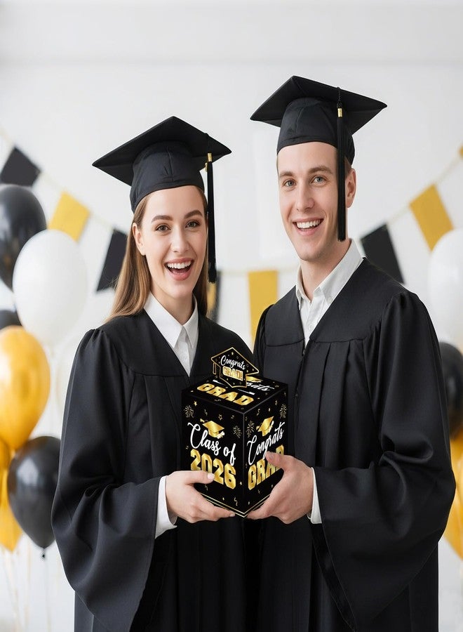 Actilize 2026 Graduation Money Box Black, Class of 2026 Cash Gift Box, Graduation Party Money Holder Box, Congrats Grad Decorations for High School & College - Image 5