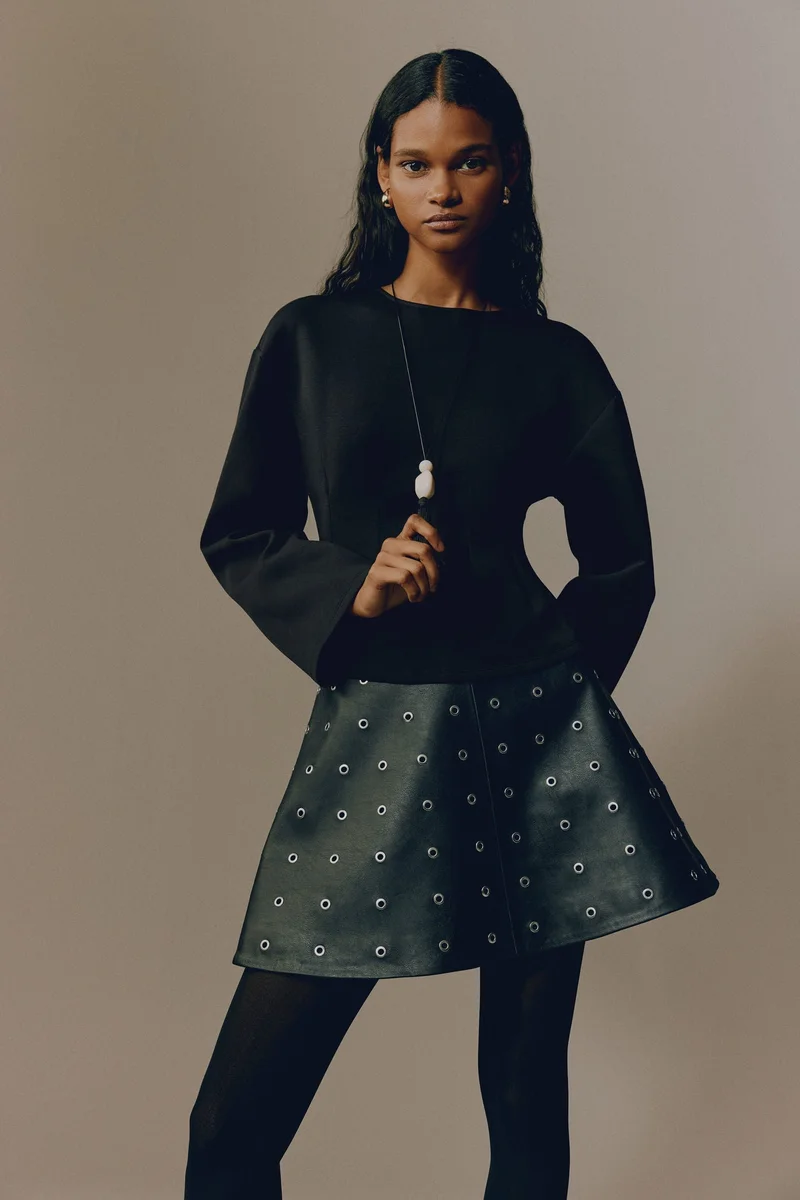 H&M Waisted interlock top