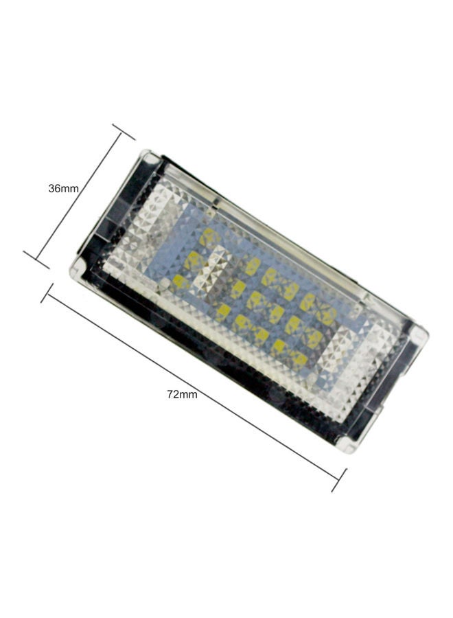 إسكدنيا طقم مصابيح LED بديلة للوحة ترخيص السيارة مكون من قطعتين مناسبة لسيارة بي إم دبليو E46 - Image 2