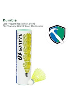 Yonex Yonex Mavis 10 Nylon Shuttlecock, Green, Pack of 6  - Image 2