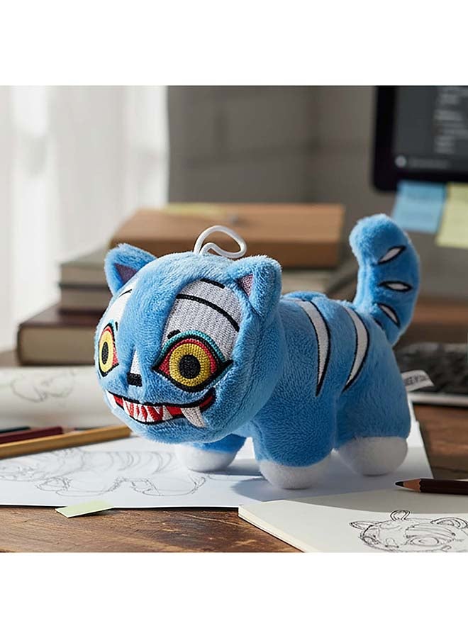 KPop Demon Hunters Tora Blitzpaw Plush Toy 18 cm Cute Blue Tiger Mascot, Soft Stuffed Animal, Lightweight 85g Chibi Creature Plushie for Kids & Anime Fans - Image 1