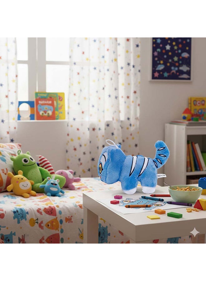 KPop Demon Hunters Tora Blitzpaw Plush Toy 18 cm Cute Blue Tiger Mascot, Soft Stuffed Animal, Lightweight 85g Chibi Creature Plushie for Kids & Anime Fans - Image 3