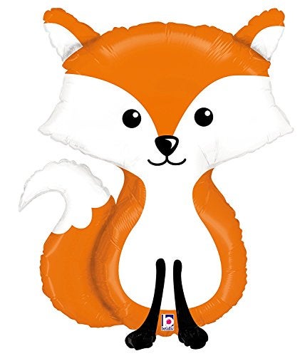 Betallic Woodland Fox Critter 36" Mylar Balloon - Image 1