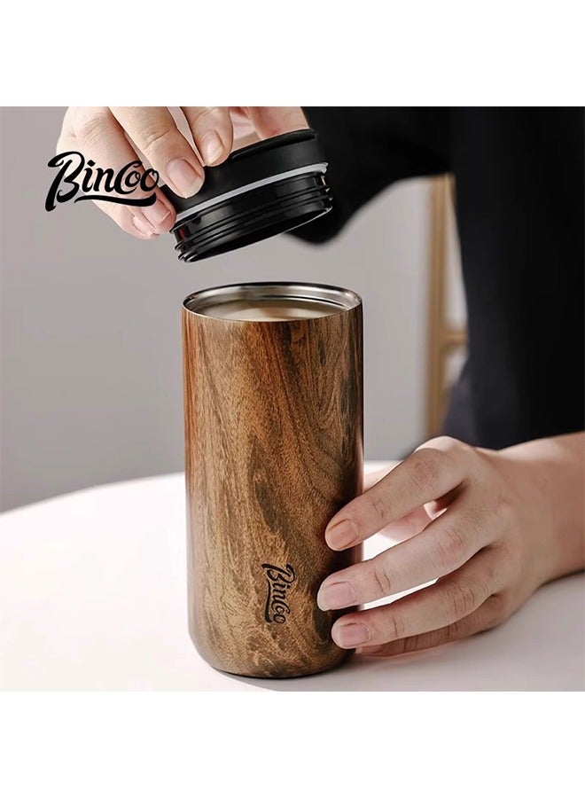 Bincoo Stainless Steel Ceramic Inner Coating Insulated Coffee Mug, Insulated Travel Coffee Cup with Lid, Car water cup, Spill Proof,  for Hot Cold Drinks, 400ml - Image 3