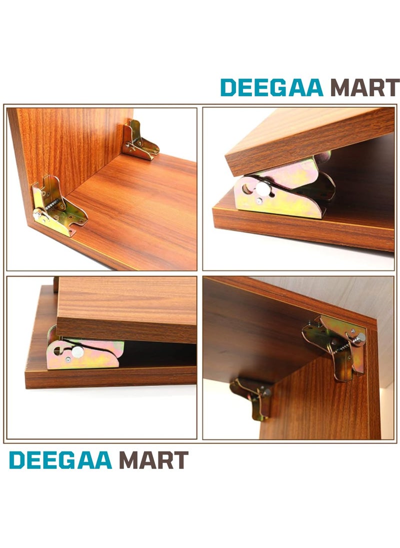 DEEGAA MART DEEGAA MART Folding Self Bracket Locking Hinge Heavy Duty Leg Fittings Angle Braces Extension Support Bracket for Table Folding Legs Folding Worktables Laundry Garage Boats Beds Furniture 2 Nos  - Image 3