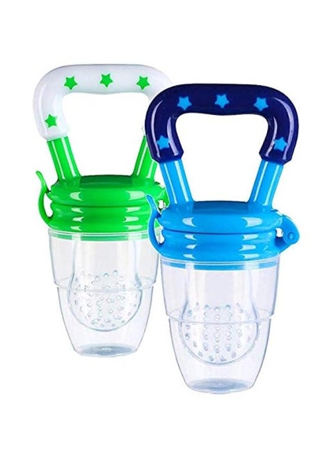2Pack Baby Food FeederFresh Fruit Silicone Nipple Teething Toy Reusable Aching Gums Pacifier -L