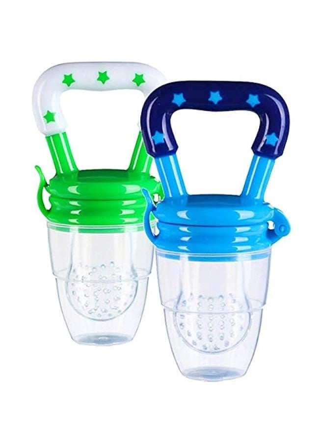 2Pack Baby Food FeederFresh Fruit Silicone Nipple Teething Toy Reusable Aching Gums Pacifier -L
