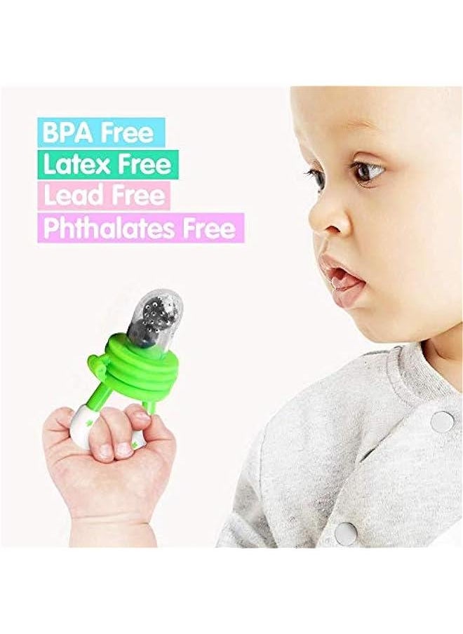 2Pack Baby Food FeederFresh Fruit Silicone Nipple Teething Toy Reusable Aching Gums Pacifier -L