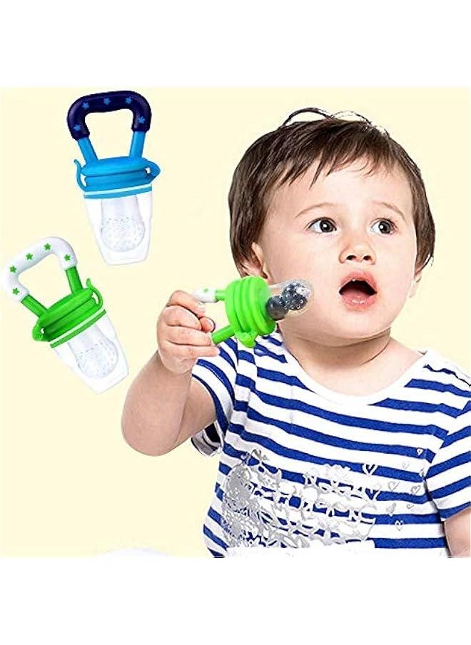 2Pack Baby Food FeederFresh Fruit Silicone Nipple Teething Toy Reusable Aching Gums Pacifier -L