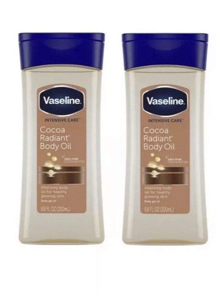 Vaseline 2 PCS Intensive Care Cocoa Radiant Body Oil 200ml