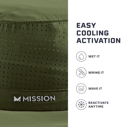 MISSION Bronze Green Cooling UPF Boonie Hat - Unisex Sun Hat for Hiking, Beach & Fishing - Sweat & Water Activated Technology - Image 3