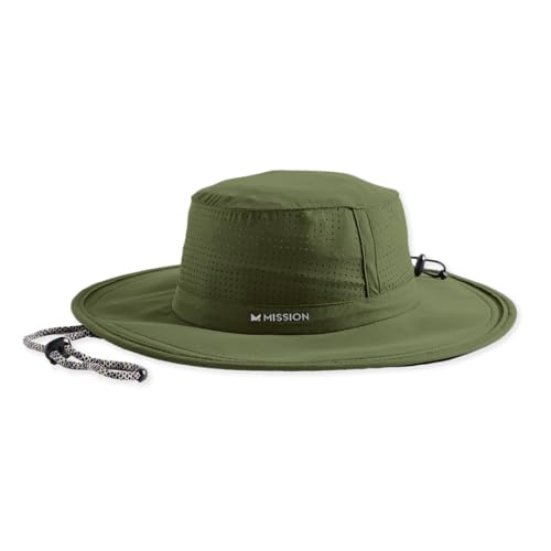 MISSION Bronze Green Cooling UPF Boonie Hat - Unisex Sun Hat for Hiking, Beach & Fishing - Sweat & Water Activated Technology - Image 1