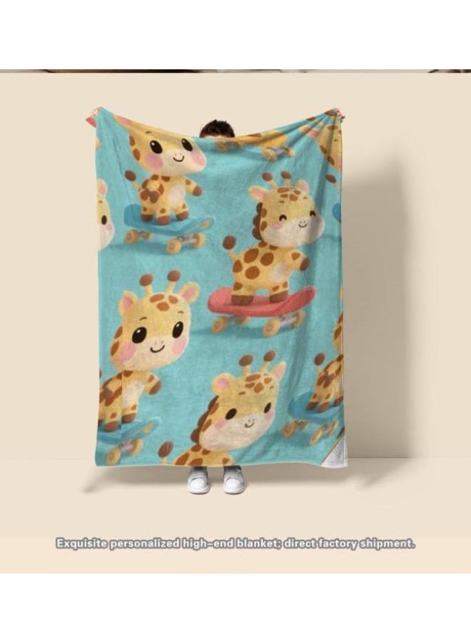 general Baby and children's cartoon flannel thin blanket (warm and comfortable, suitable for sleep, game use) 70cm*100cm