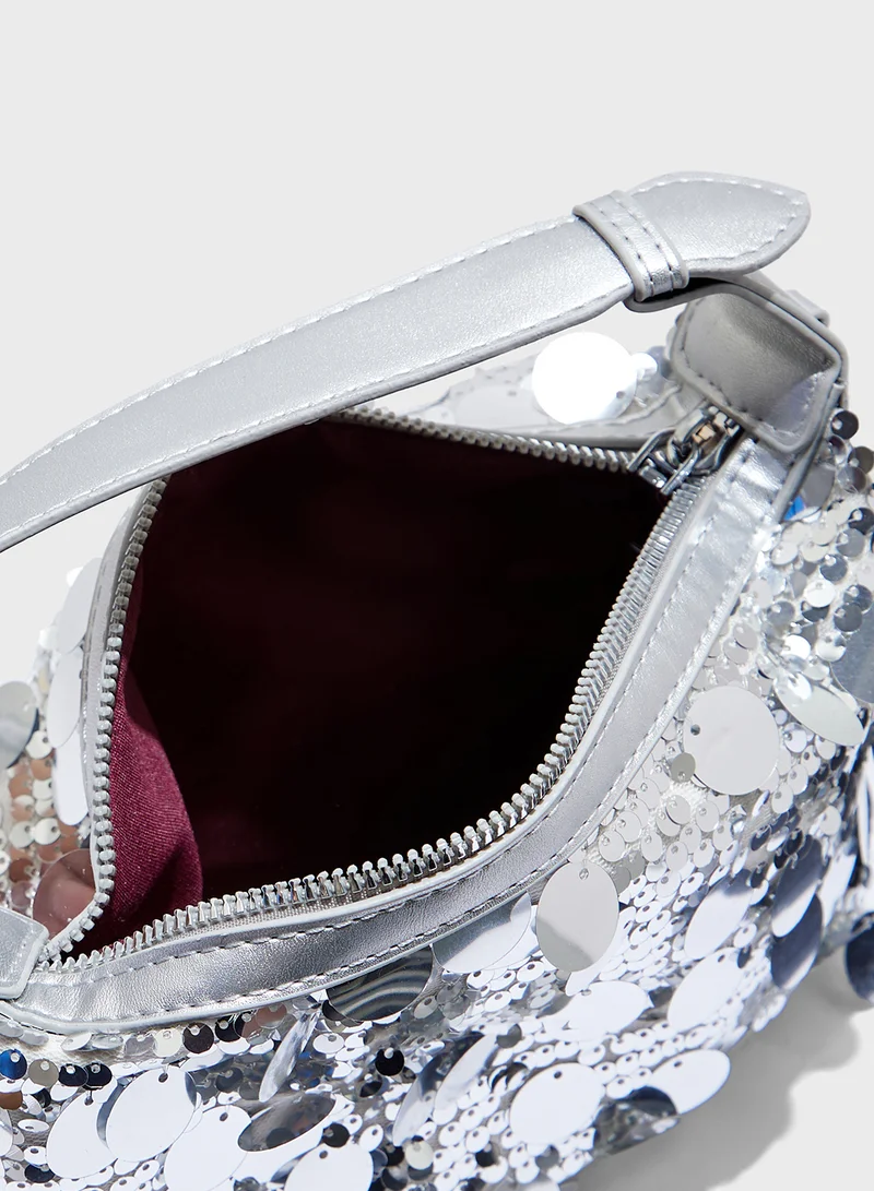 Ginger Boutique Sequined Satchel Bag
