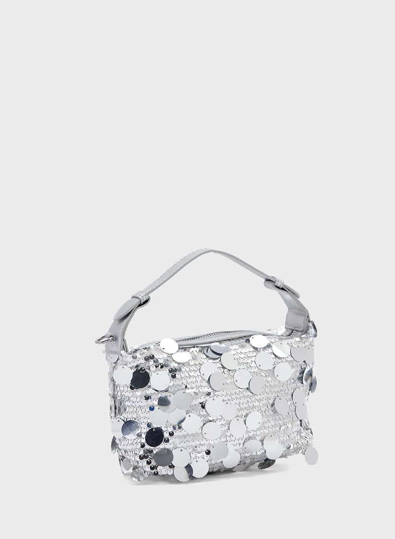 Ginger Boutique Sequined Satchel Bag