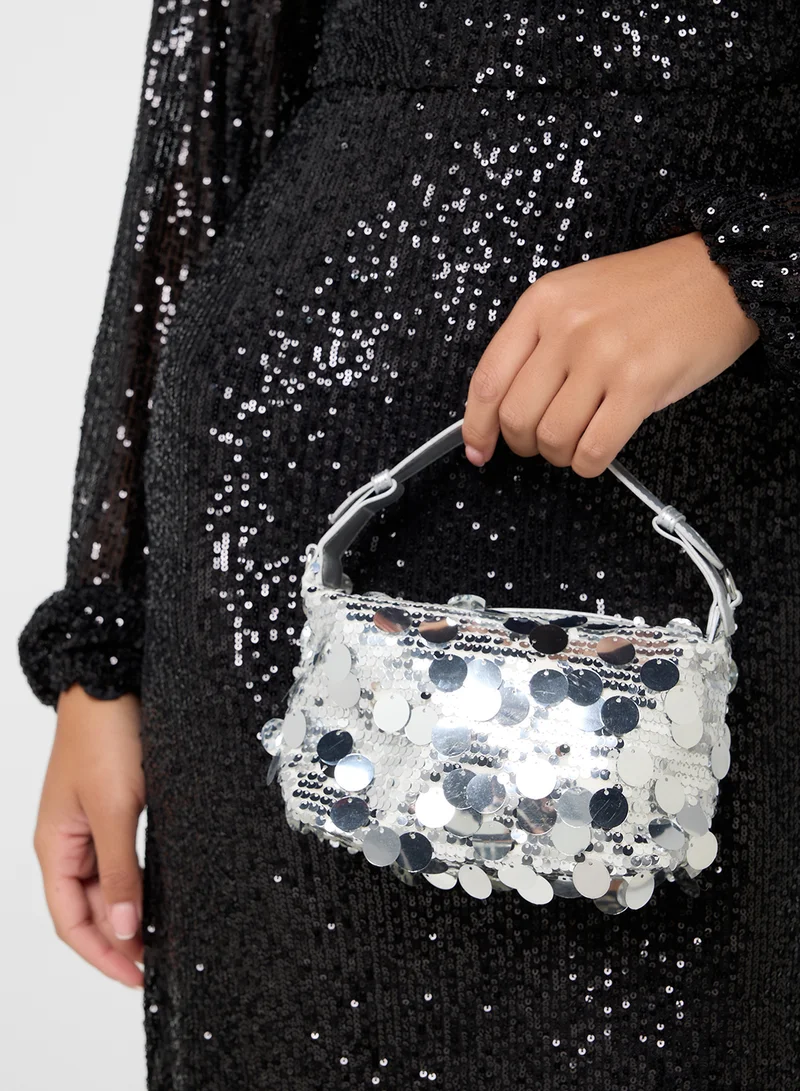 Ginger Boutique Sequined Satchel Bag