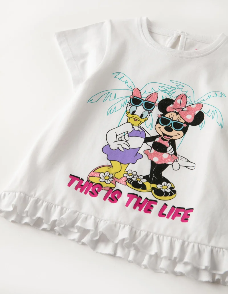 زيبي T-Shirt for Baby Girls 'Minnie & Daisy', White
