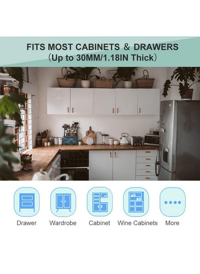 Eco-Baby Magnetic Cabinet Locks Child Safety for Drawers and Cabinets - Kitchen Child Proof Cabinet Locks - Baby Proofing Safety - Image 2