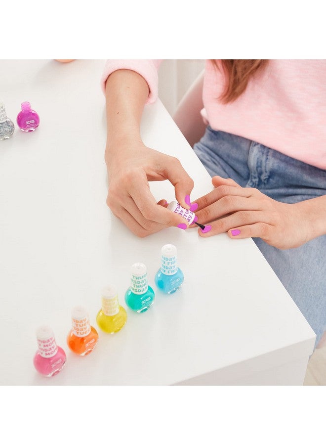 3C4G Bright Nail Polish Set for Girls & Teens - 7 Vibrant, Non-Toxic, Kid-Safe Colors for Every Day of the Week - Ideal Gift for Ages 8+ - Perfect for Parties & Play - Fun DIY Manicure Kit by Make It Real - Image 5