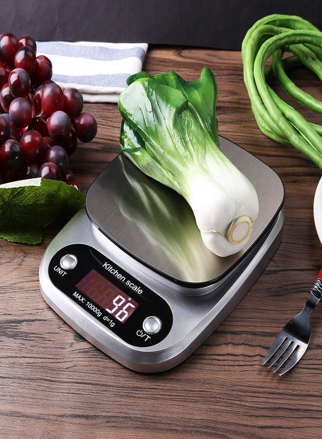 himaly Digital Kitchen Scale 22lb 10KG/1g Multifunction Electronic Food Scale for Baking Cooking Meals with Stainless Steel Platform, High Accuracy Pocket Scale with LCD Display & Tare Function - Image 2