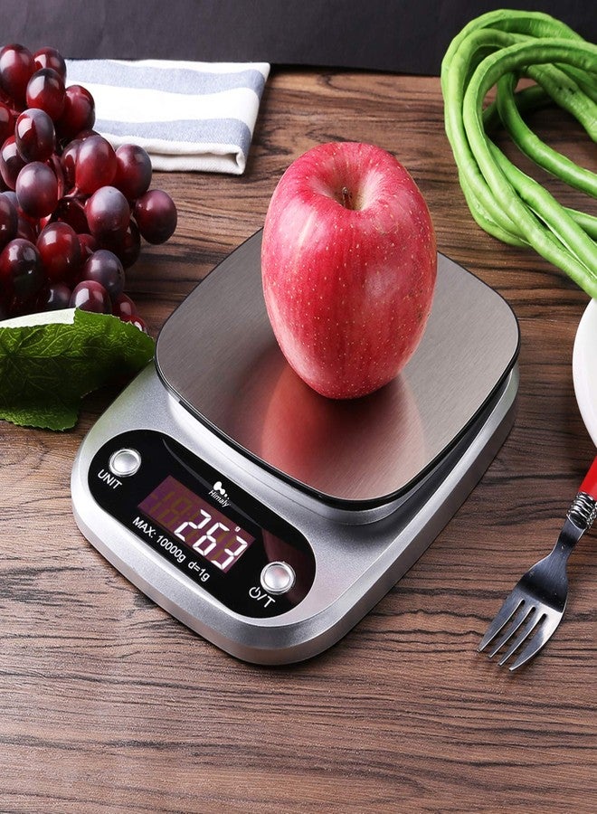 himaly Digital Kitchen Scale 22lb 10KG/1g Multifunction Electronic Food Scale for Baking Cooking Meals with Stainless Steel Platform, High Accuracy Pocket Scale with LCD Display & Tare Function - Image 5