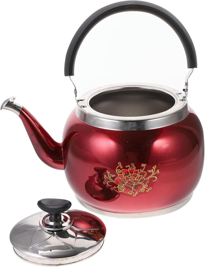Stainless Steel Whistling Teakettle 4.5l Large Capacity Water Kettle with Anti-scald Handle for Stovetop Boiling Home Kitchen Use - Image 1