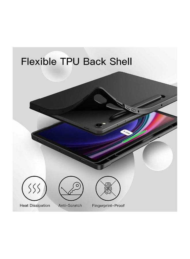 بروتيكت غطاء تابلت من بروتيكت لسامسونج جالاكسي تاب S10 FE+ مقاس 13.1 إنش – حافظة سيليكون مقاومة للصدمات مع مسند ثلاثي وفتحة للقلم – لون أسود - Image 4