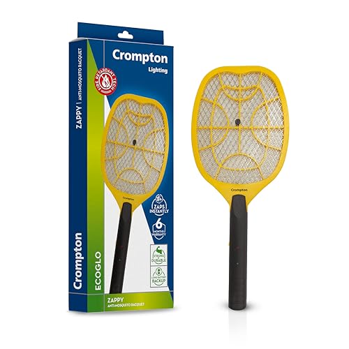 Crompton Anti-Mosquito Racquet Zappy | Mosquito Bat | Mosquito Killer | Rechargeable Mosquito Racket | Long Lasting Battery | 6 Months Warranty - Image 1