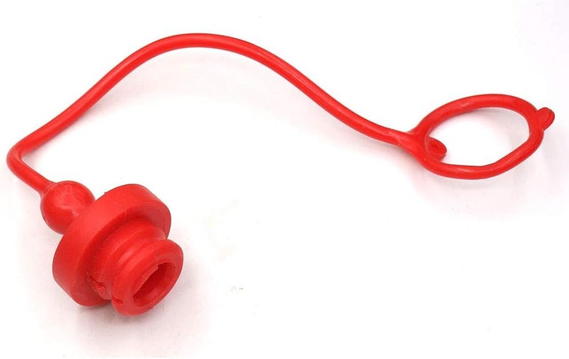 CEKER 3/8 Hydraulic Coupler Dust Cap,ISO A Pioneer Style Male Female Hydraulic Quick Disconnects Port Plug Covers Fittings,Red Cap with Retention Ring Keeps Cap Attached to Hose - Image 5