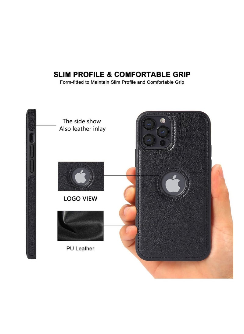 iPhone 11 pro Max Case, Luxury Vintage Premium Leather Back Cover Soft Protective Mobile Phone Case for iPhone 11 pro max 6.5" Black - Image 5