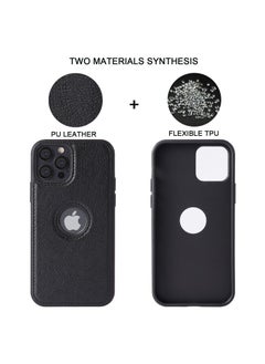 Generic iPhone 11 pro Max Case, Luxury Vintage Premium Leather Back Cover Soft Protective Mobile Phone Case for iPhone 11 pro max 6.5" Black  - Image 2