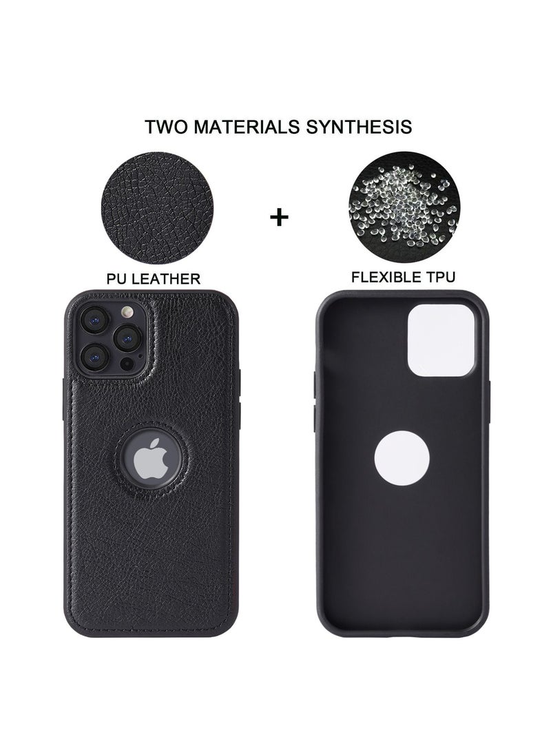 Generic iPhone 11 pro Max Case, Luxury Vintage Premium Leather Back Cover Soft Protective Mobile Phone Case for iPhone 11 pro max 6.5" Black  - Image 2