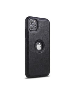 Generic iPhone 11 pro Max Case, Luxury Vintage Premium Leather Back Cover Soft Protective Mobile Phone Case for iPhone 11 pro max 6.5" Black  - Image 1