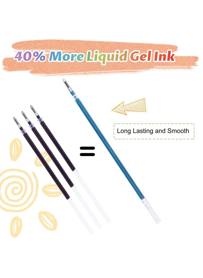 آين أرت أقلام جل لكتب التلوين للكبار، 30 لونًا من أقلام الجل الملونة مع 40% حبر إضافي للرسم، وتدوين الملاحظات، ولوازم الحرف المدرسية - Image 3