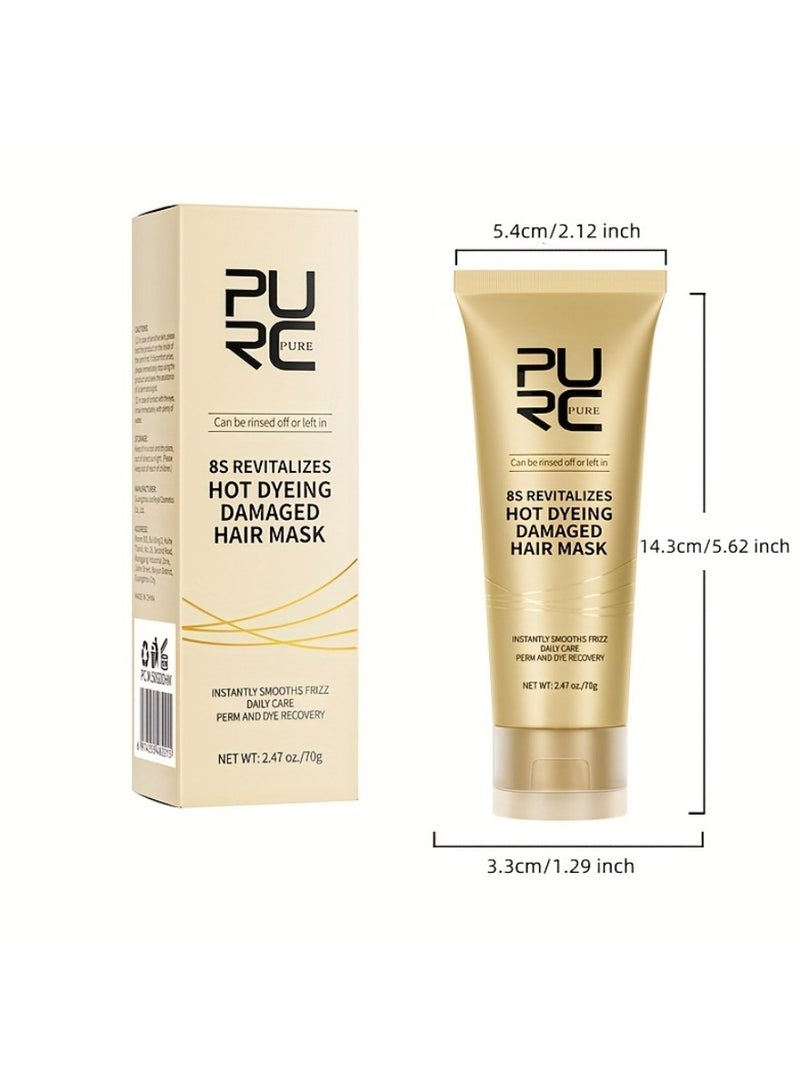 PURC 8 Seconds Keratin Hair Mask - Professional Smoothing & Straightening Treatment for Frizzy, Damaged Hair - Instant Repair Cream - Image 4