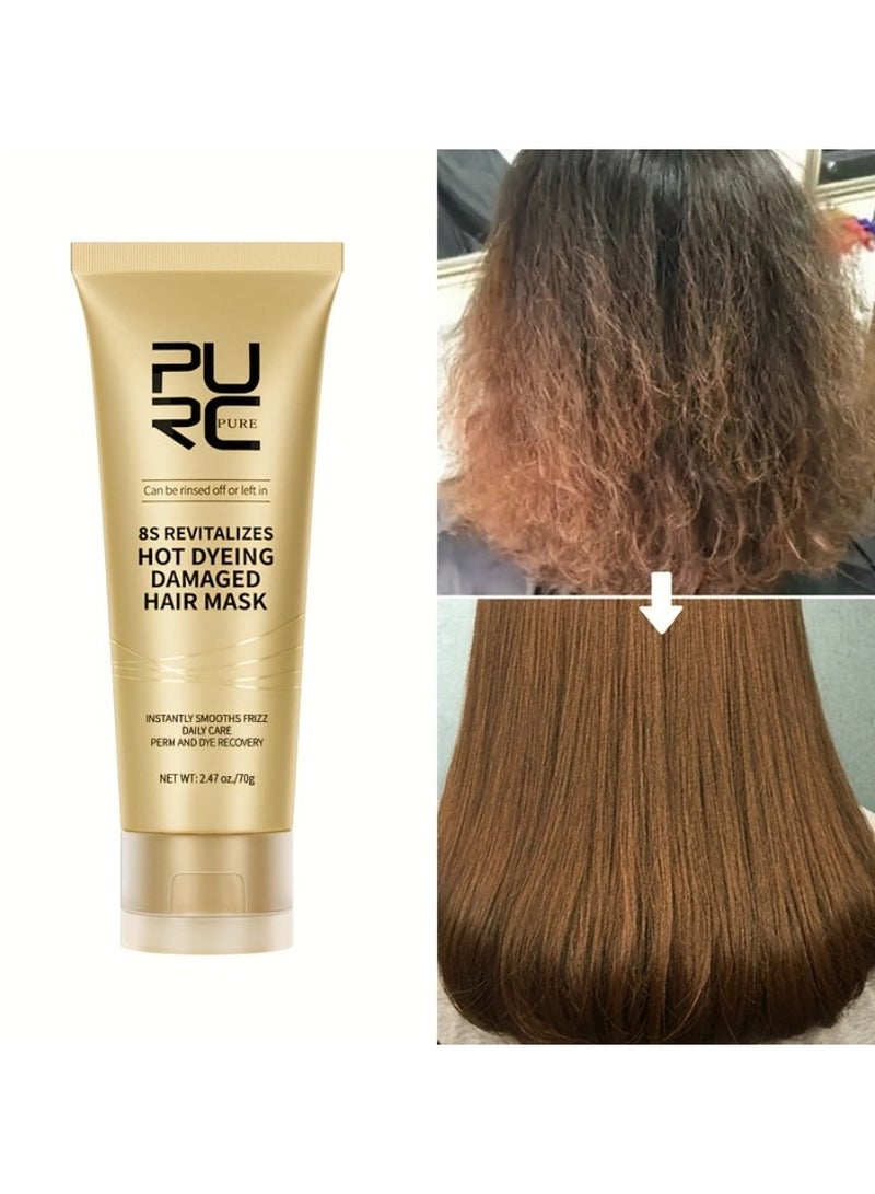 PURC 8 Seconds Keratin Hair Mask - Professional Smoothing & Straightening Treatment for Frizzy, Damaged Hair - Instant Repair Cream - Image 2