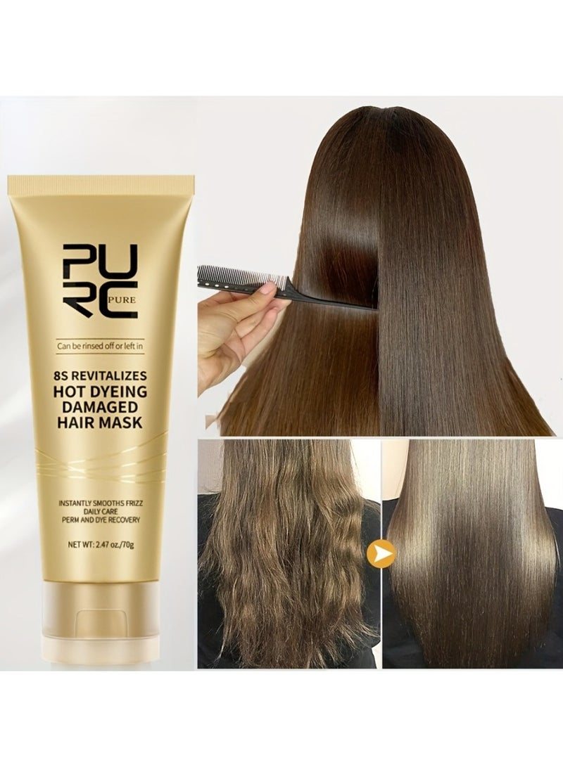 PURC 8 Seconds Keratin Hair Mask - Professional Smoothing & Straightening Treatment for Frizzy, Damaged Hair - Instant Repair Cream - Image 5