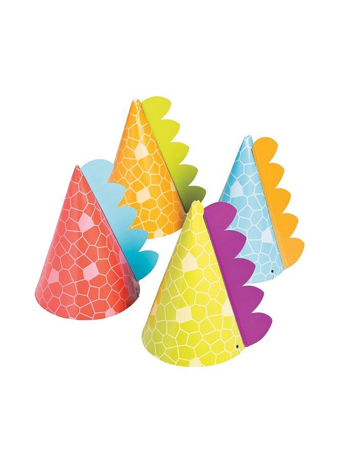 Little Dino Party Hats (8pc) for Birthday - Apparel Accessories - Hats - Party Hats - Birthday - 8 Pieces