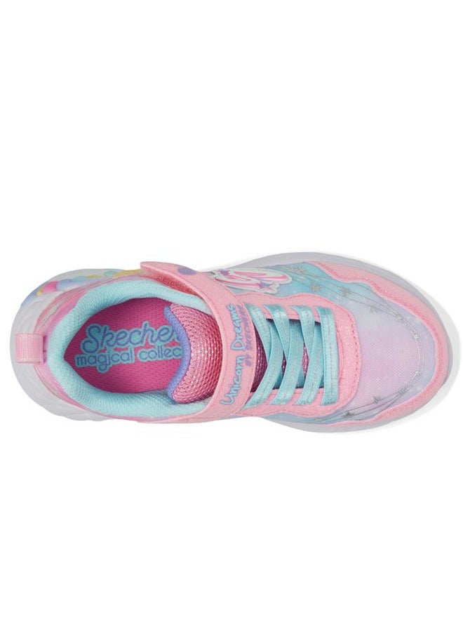 SKECHERS حذاء سنيكر أحلام اليونيكورن للأطفال - للجنسين، وردي/تركواز، 2 أطفال صغار - Image 3