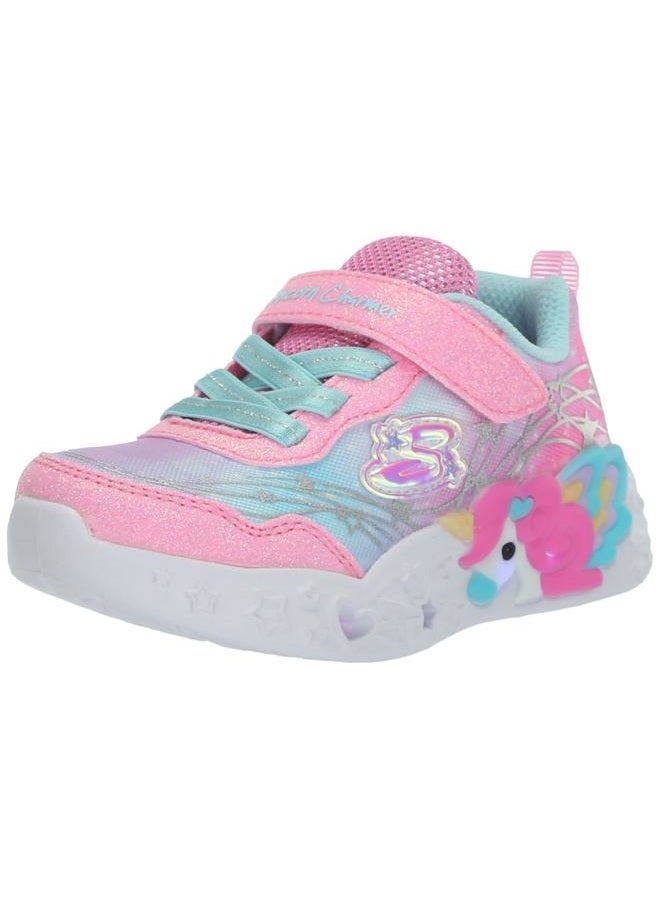 SKECHERS حذاء سنيكر أحلام اليونيكورن للأطفال - للجنسين، وردي/تركواز، 2 أطفال صغار - Image 1