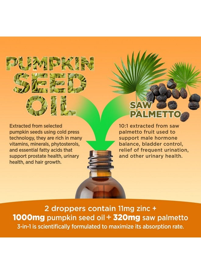 Hollegend زيت بذور اليقطين مكمل سائل قطرات، زيت بذور اليقطين العضوي مع ساو بالميتو لنمو الشعر وصحة الجلد، مستخلص بذور اليقطين المعصور على البارد للرجال والنساء، ليمون، نباتي، غير معدل وراثيًا، 2 أونصة سائلة - Image 2