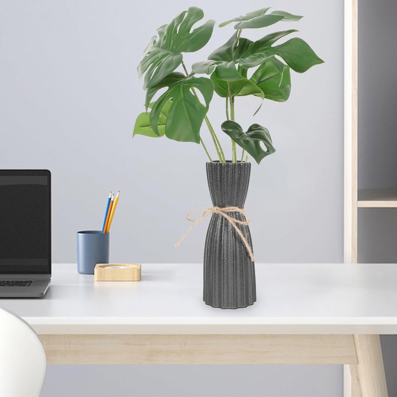 Vivid Monstera Leaf Tabletop Faux Plant 8-Head Water Cultured Greenery Wear-Resistant Artificial Home Office Decor - Image 4