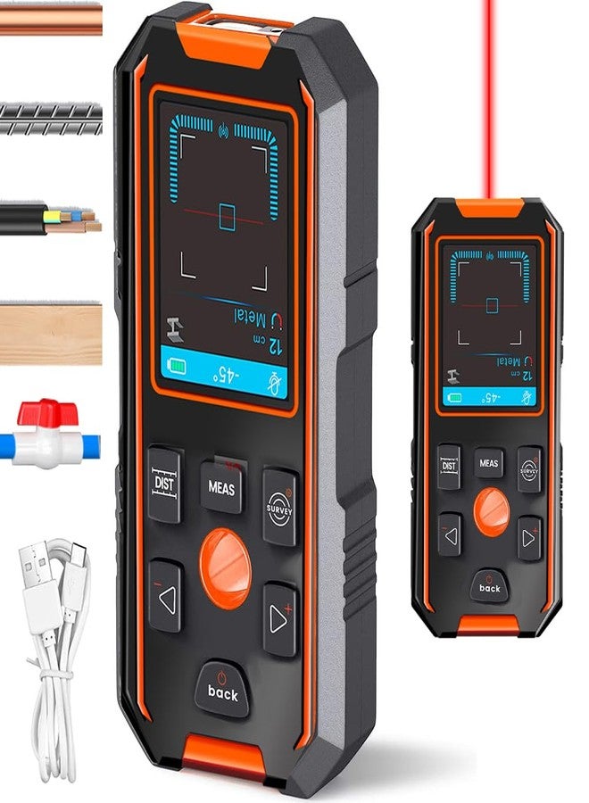 NOYAFA NF-518S Wall Scanner Stud Sensor 3IN1 Stud Detector Beam Detector Laser Rangefinder Digital Level Meter Tape Measure for Metal, Wood, Joists, AC Cord Rechargeable, Voice Annunciation - Image 1