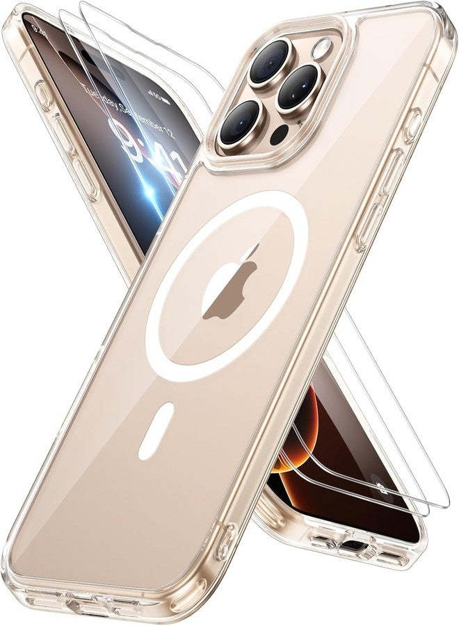 ميراكيس جراب Miracase المغناطيسي لهاتف iPhone 17 Pro Max مع واقي شاشة [متوافق مع MagSafe] جراب رفيع وخفيف الوزن، حماية فائقة بمواصفات عسكرية لهاتف iPhone 17 Pro Max، غطاء حماية شفاف مقاس 6.9 بوصة - Image 1
