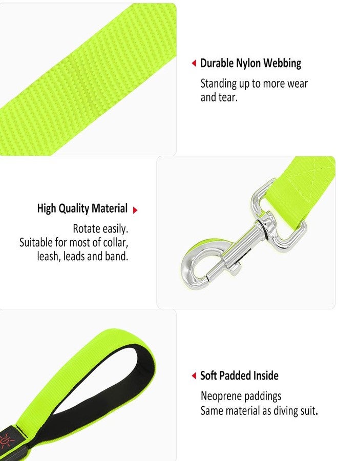 BSEEN Light Up Dog Leash - Nylon LED Dog Leash Rechargeable, Glowing Dog Lead with Padded Handle, Safety Dog Lights for Night Walking (4ft, Neon Green) - Image 4