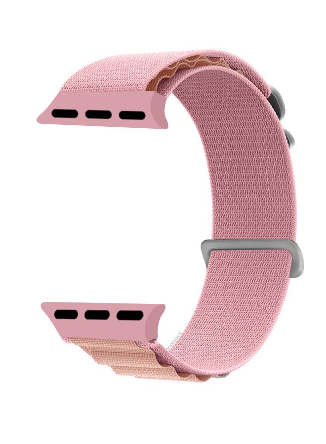 Replacement Band for Apple Watch Band 49mm 46mm 45mm 44mm - Alpine Loop Band for Women Men - Adjustable With Metal G-Hook Strap For iWatch Ultra Series SE 8/7/6/5/4/3/2/1 - Pink White - Image 2