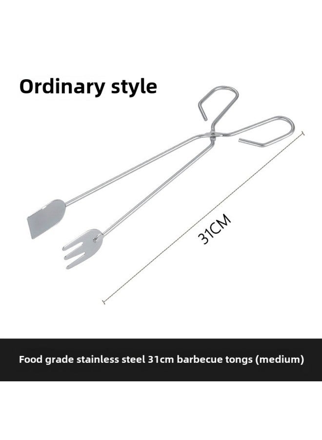 Food Clip Charcoal Barbecue Clip Charcoal Clip Barbecue Clip Carbon Clip Multifunctional Food Clip Charcoal Fire Tongs Special Tool-Color:[small Size 26cm] + [medium Size 31cm] + [large Size 35cm] Two Pieces Each - Image 3
