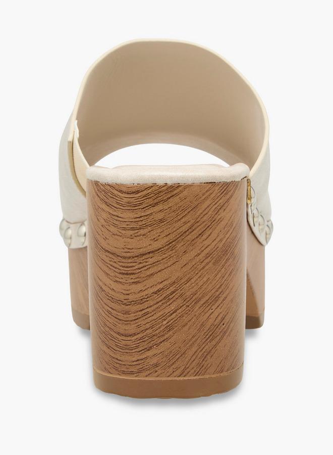 Surestep Women Stud Embellished Platform Heel Sandals - Image 5
